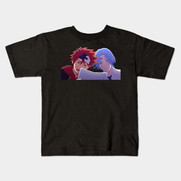 Langa and Reki confused Kids T-Shirt by Sophprano